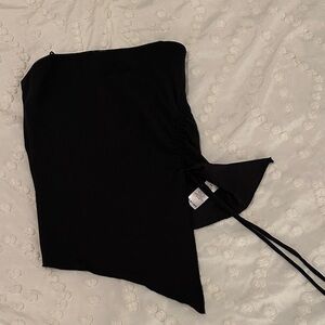 GARAGE Black Women's Asymmetric Drawstring Top